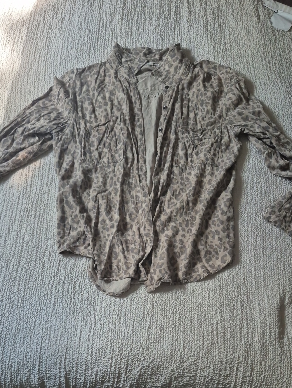 Cheetah Button Down